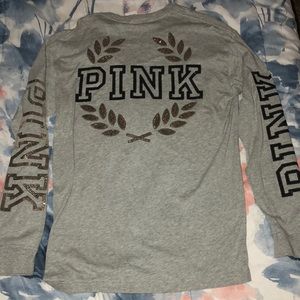 Pink sequin long sleeve shirt